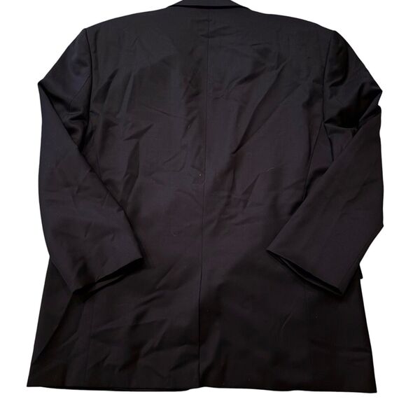 Lauren Ralph Lauren 100% Wool Navy Blue Two Button Blazer Flap Pockets 50R NWOT - Picture 2 of 7